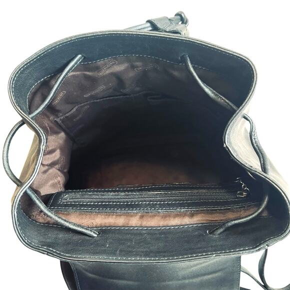 Coach Vintage Y2K Black Smooth Leather 9858 Legacy Backpack Daypack Rucksack - Picture 11 of 13